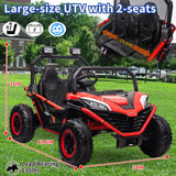 24V Kids 2-Seater Electric Ride-On UTV Truck with 4WD and 320W Motor, Remote Control