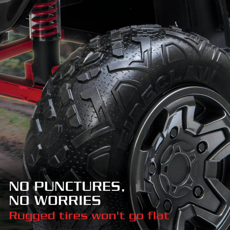 Children's Ride-on Toy Quad Vehicle 4-Wheeler ATV 8 MPH 24V Rechargeable Battery Black