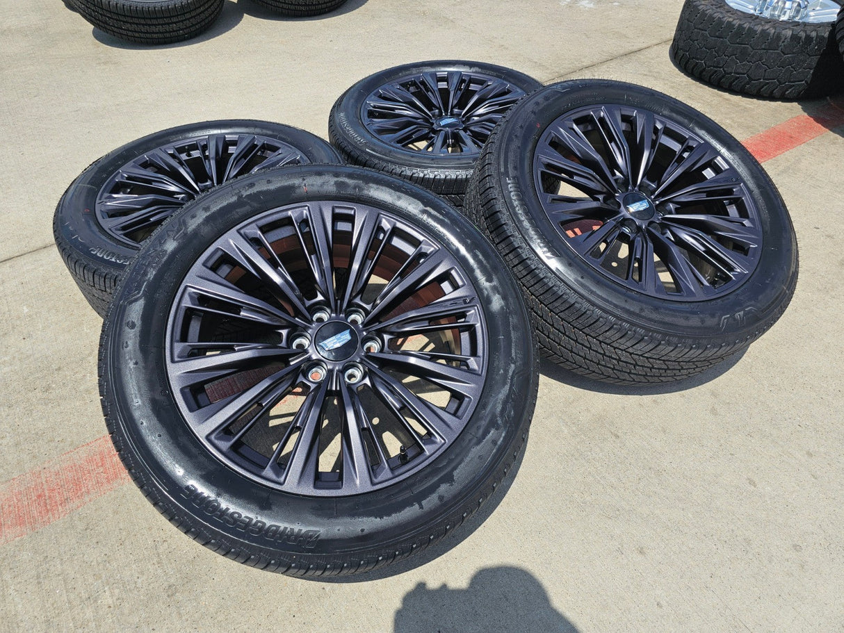 22" Cadillac Escalade V V600 Platinum OEM ORIGINAL rims 2025 2026 NEW Texas Truck Tire