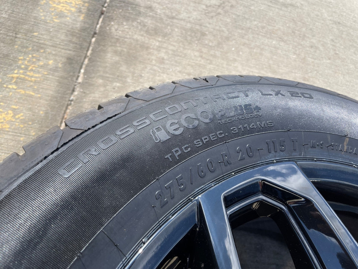 20" GMC Sierra Yukon AT4 Tahoe Silverado 95369 OEM wheels rims CONTINENTAL NEW Texas Truck Tire