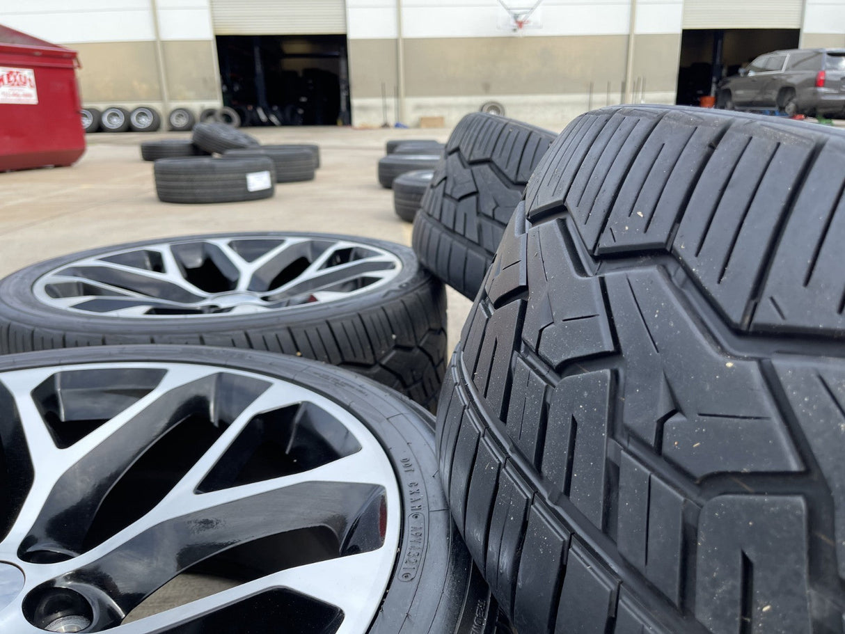 24" GMC Yukon Sierra Chevy Tahoe 1500 OEM replica 5668 wheels rims tires Texas Truck Tire