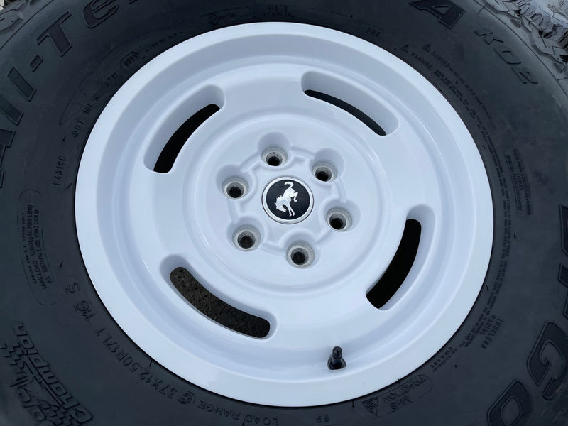 17" Ford Bronco HERITAGE SASQUATCH OEM 10463 wheels rims white 37" BFG NEW Texas Truck Tire