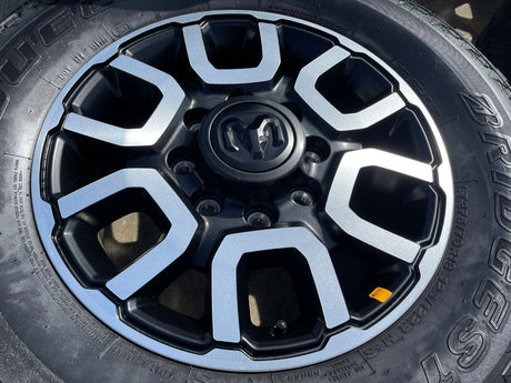 18" Ram 2500 3500 LARAMIE OEM 2694 wheels rims 2024 2025 2026 BRIDGESTONE A/T Texas Truck Tire