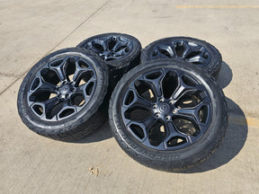 22" Dodge Ram 1500 OEM Laramie wheels LIMITED Gray 2685 2727 tires Texas Truck Tire
