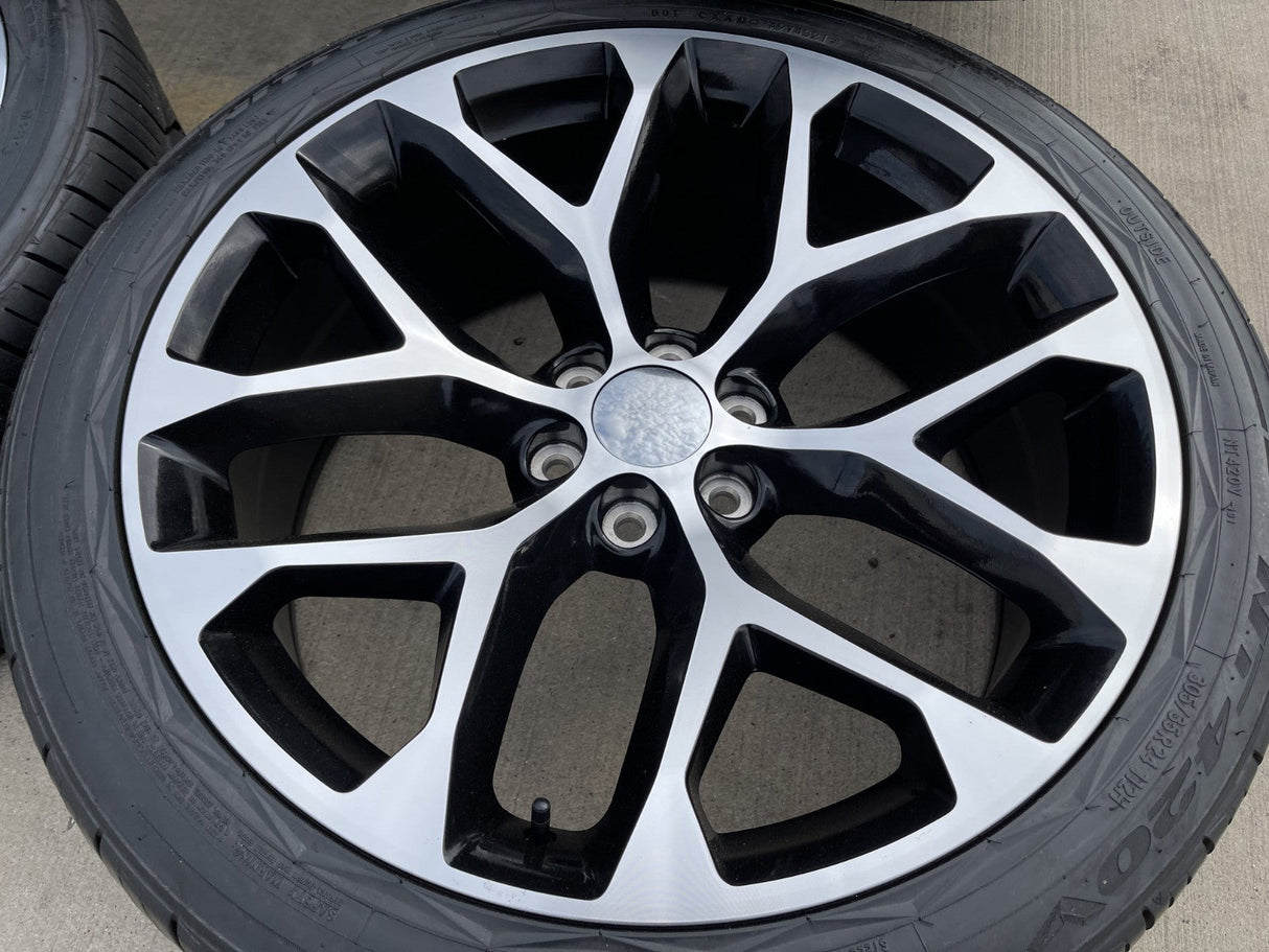 24" GMC Yukon Sierra Chevy Tahoe 1500 OEM replica 5668 wheels rims tires Texas Truck Tire