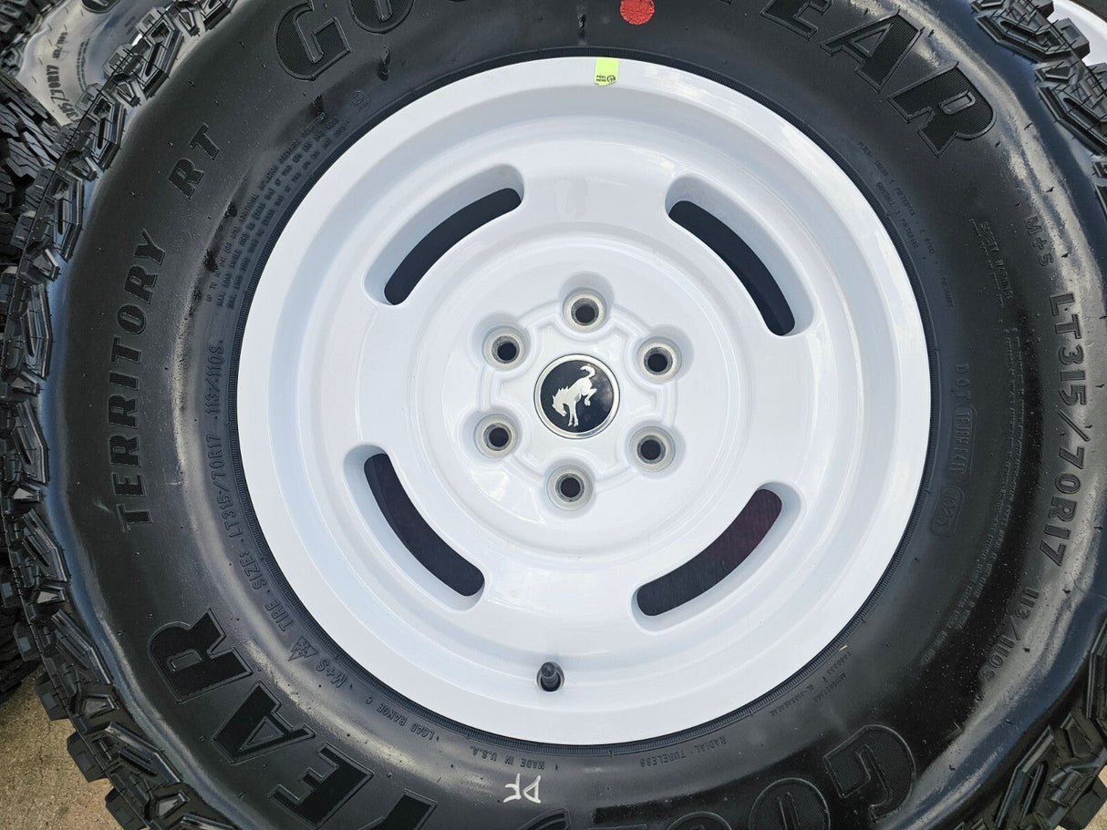 17" Ford Bronco HERITAGE Limited Edition wheels rims white 2025 2026 NEW Texas Truck Tire