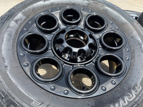 20" Ford F-250 F-350 OEM black TREMOR wheels rims 10299 10484 tires Texas Truck Tire