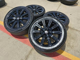 21" Lexus LX570 Toyota Land Cruiser OEM 74341 black wheels rims tires Texas Truck Tire
