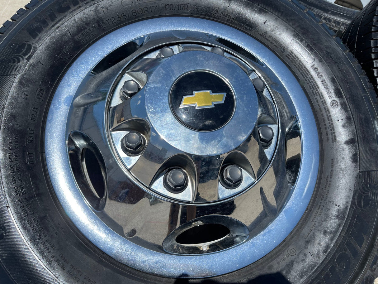 17" Chevy Silverado GMC Sierra 3500 Dually simulator rims wheels OEM 8094 Texas Truck Tire