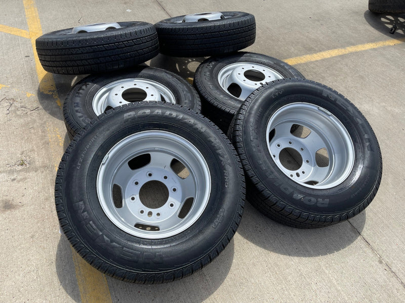 17" Dodge Ram 3500 Dually 8x200 wheels rims 2703 2704 OEM NEXEN tires Texas Truck Tire