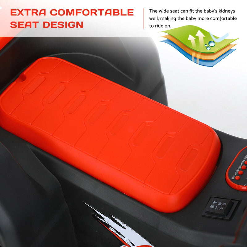 Electric ATV Ride-On Car with MP3 Player and LED Lights - 6V Battery Powered, 4-Wheeled Beach Cruiser