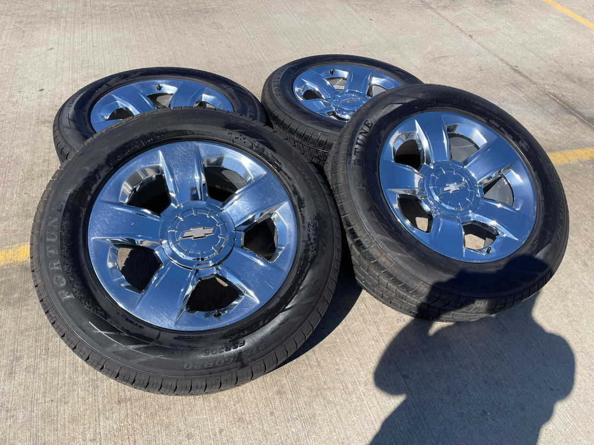 20" Chevy Silverado Tahoe OEM wheels rims 5651 CHROME DISCOUNTED Texas Truck Tire