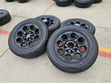 20" Ford F-250 F-350 OEM black Lariat wheels rims 10299 10484 tires DISCOUNTED Texas Truck Tire