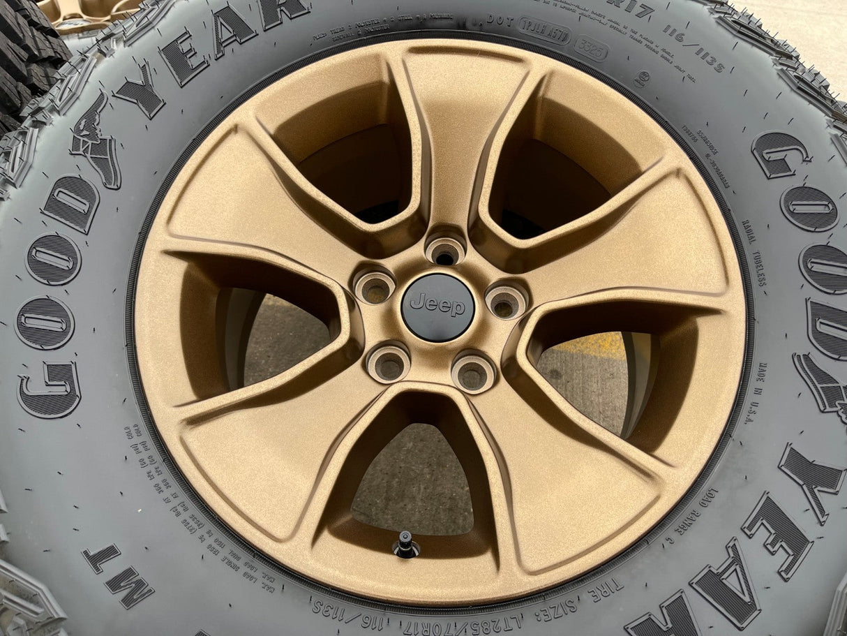 (4) 17" Jeep Wrangler Rubicon OEM 96226 wheels rims Gladiator NEW Texas Truck Tire
