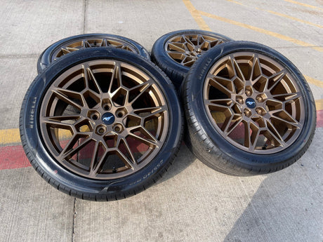 19" Ford Mustang GT Track Pack OEM 10600 10603 Bronze wheels rims 2025 2026 NEW Texas Truck Tire
