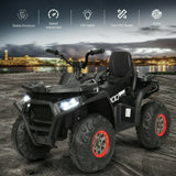 12 Volt Children's Electric Four-Wheeler ATV Quad with MP3 Player and LED Illumination