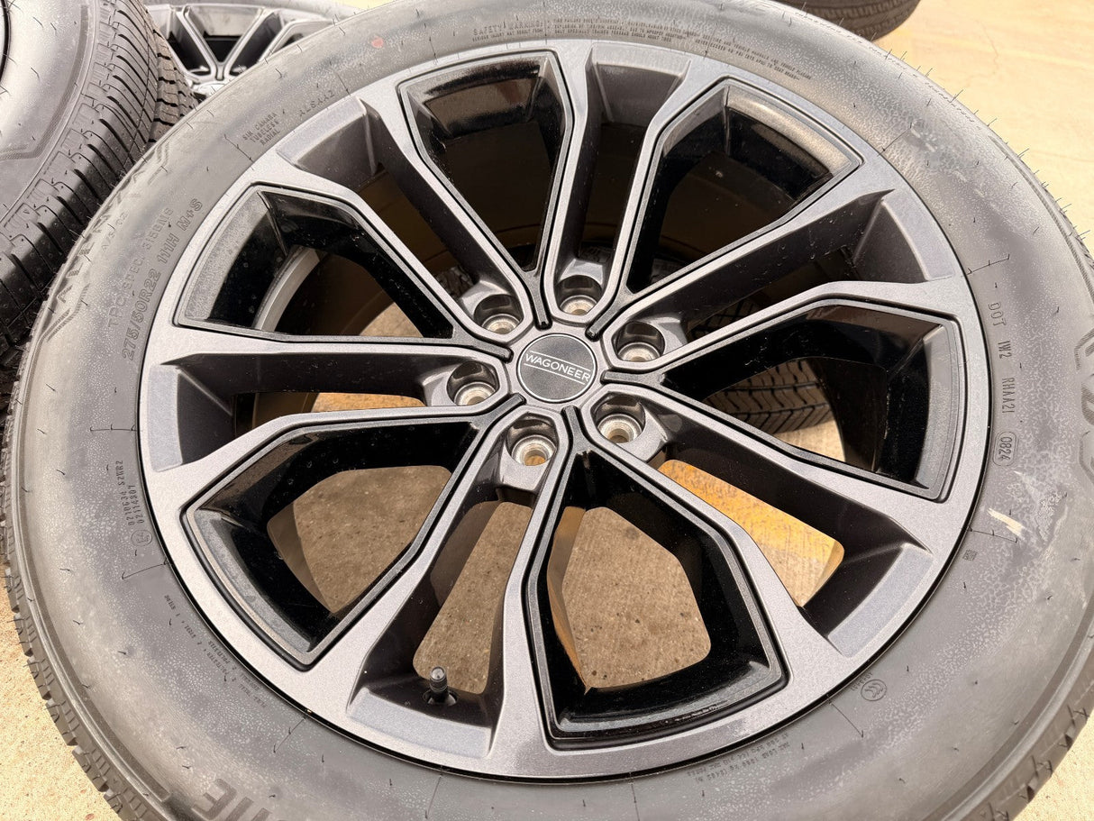 22" Jeep Grand Wagoneer OEM 9279 Obsidian rims wheels RAM 1500 2023 2024 2025 Texas Truck Tire