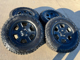 17" Jeep Wrangler Rubicon OEM 9260 wheels rims Gladiator GOODYEAR  A/T 33" NEW Texas Truck Tire