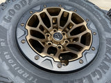 18" Dodge Ram 1500 TRX Beadlock OEM bronze RHO wheels rims 2735 tires 35" NEW Texas Truck Tire