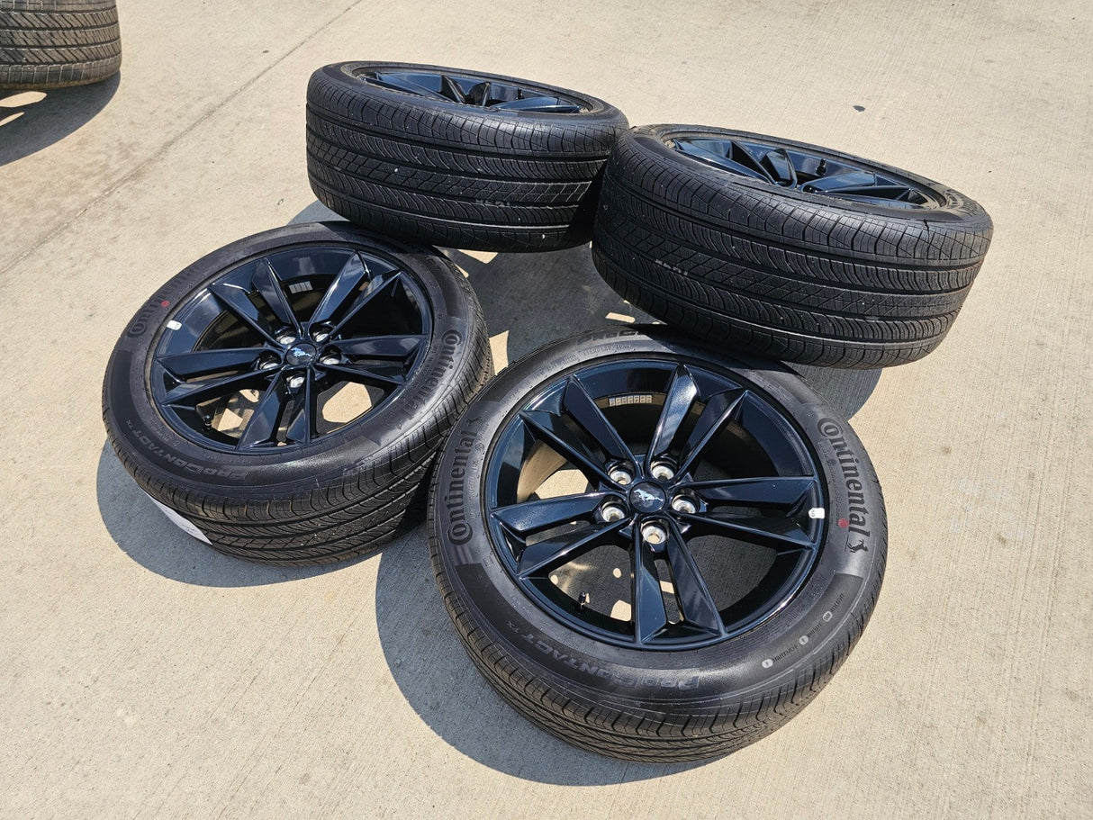 18" Ford Mustang GT OEM BLACK wheels rims PR3C-1007-BA tires 2024 2025 2026 NEW Texas Truck Tire