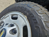 17" Chevy Silverado GMC Sierra 2500 OEM 8095 wheels rims DUELER Revo 3 A/T Texas Truck Tire