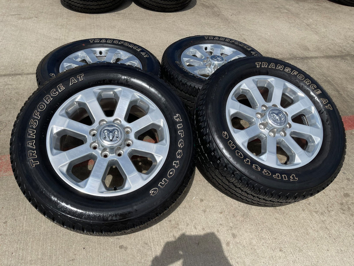 20" Dodge Ram 2500 3500 LARAMIE OEM 2700 wheels rims tires 2023 2024 2025 2026 Texas Truck Tire