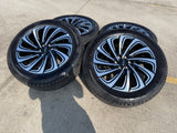 22" Lincoln Navigator OEM 10666 rims wheels BLACK LABEL 2025 2026 MICHELIN NEW Texas Truck Tire
