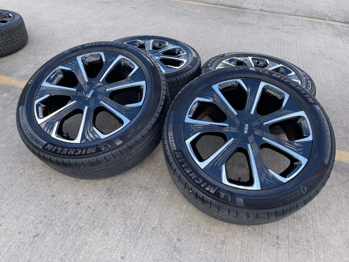 21" Lincoln Nautilus Black Label OEM 10563 rims wheels 2025 2026 NEW MICHELIN Texas Truck Tire