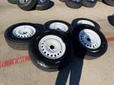 (4) 17" INEOS Grenadier OEM steel wheels rims WHITE tires 2024 2025 2026 NEW Texas Truck Tire