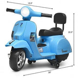 6V Kids Vespa Scooter Motorcycle for Toddlers in Dark Blue