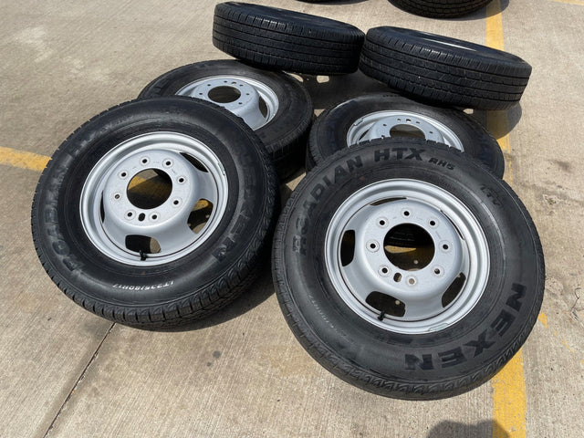 17" Dodge Ram 3500 Dually 8x200 wheels rims 2703 2704 OEM NEXEN tires Texas Truck Tire