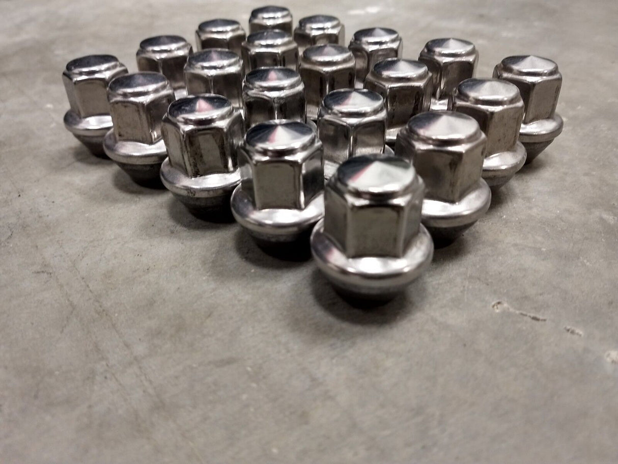 (20) OEM Ford lug nuts polished Mustang OE 14x1.5 2017 2018 2019 2020 2021 2022 Texas Truck Tire