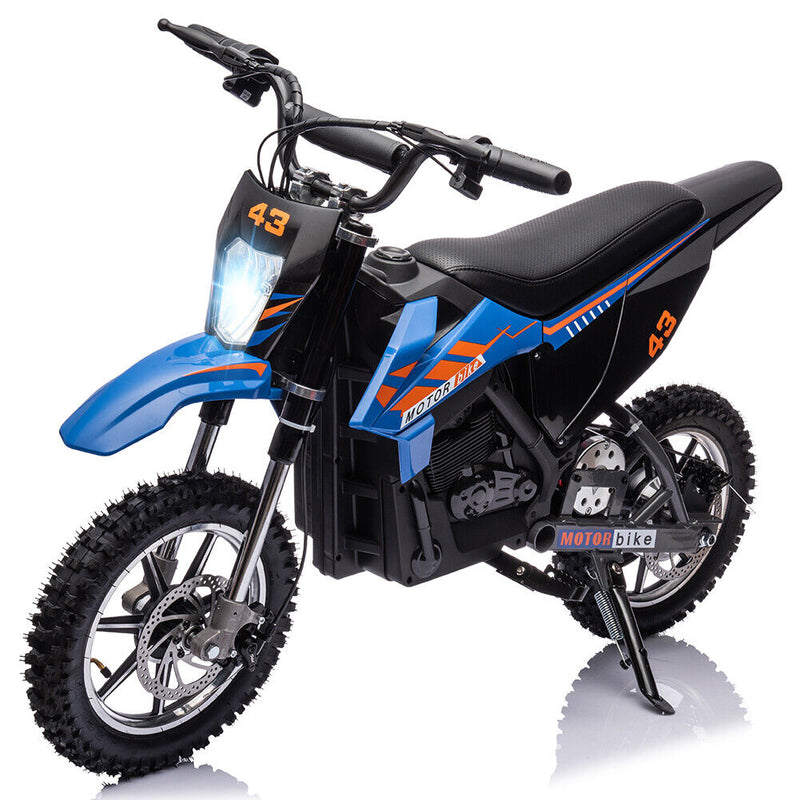 Electric Dirt Bike for Kids with LED Lamp and Brushed Motor - 36V Ride On Motorcycle