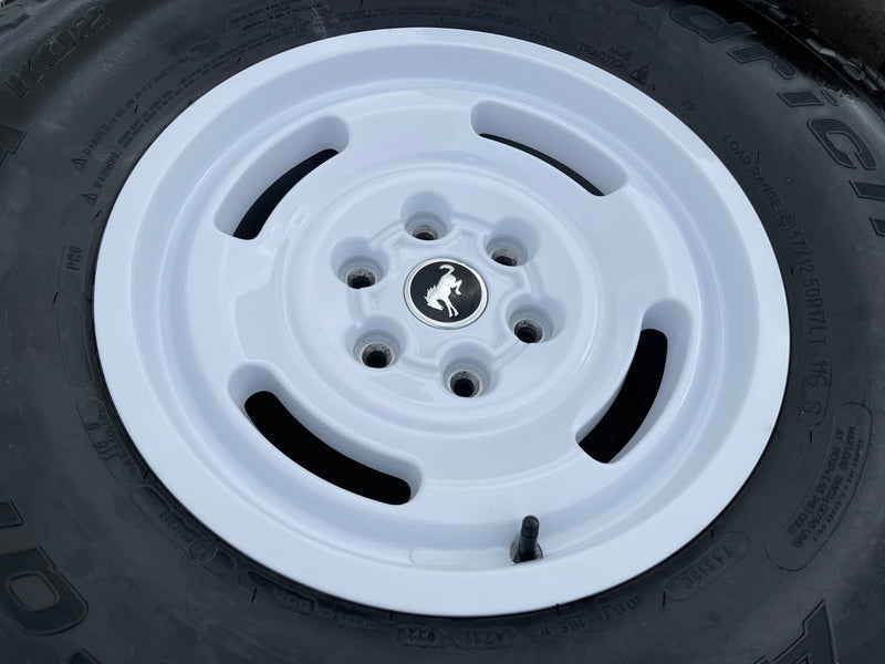 17" Ford Bronco HERITAGE SASQUATCH OEM 10463 wheels rims white 37" BFG NEW Texas Truck Tire