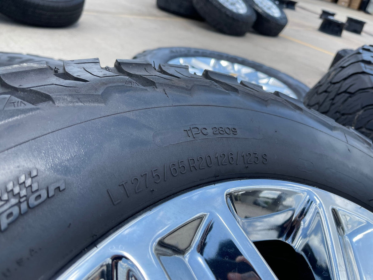 20" Chevy Silverado High Country LTZ 2500 3500 OEM 14124 wheels rims BFG KO3 A/T Texas Truck Tire