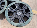 17" Ford Bronco SASQUATCH wheels rims BEADLOCK 10388 Ranger 2024 2025 2026 GREEN Texas Truck Tire