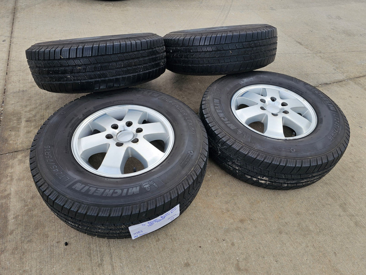 (4) 16" Mercedes Sprinter OEM 2353 wheels rims tires MICHELIN Texas Truck Tire
