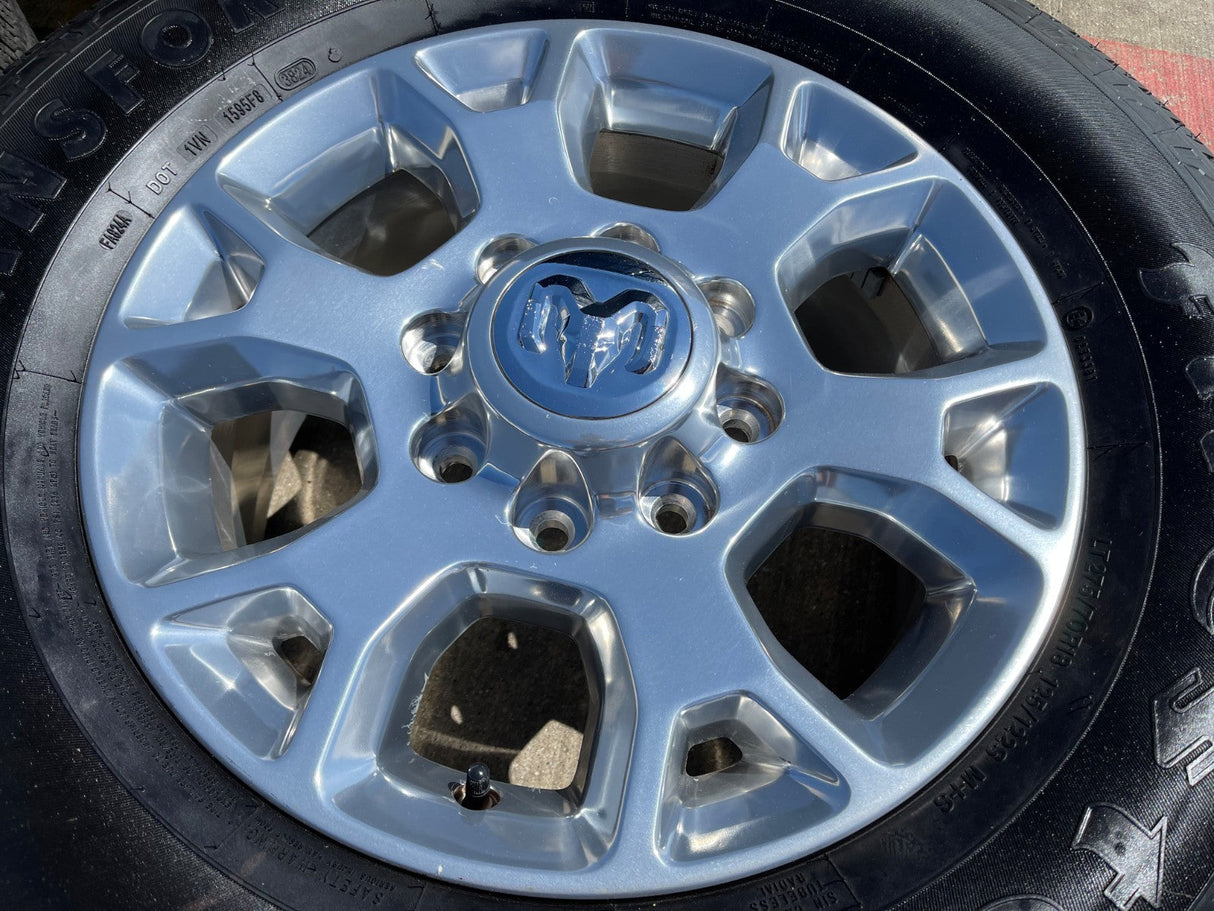 18" Ram 2500 3500 Laramie Power Wagon OEM wheels rims 2693 tires FIRESTONE H/T2 Texas Truck Tire