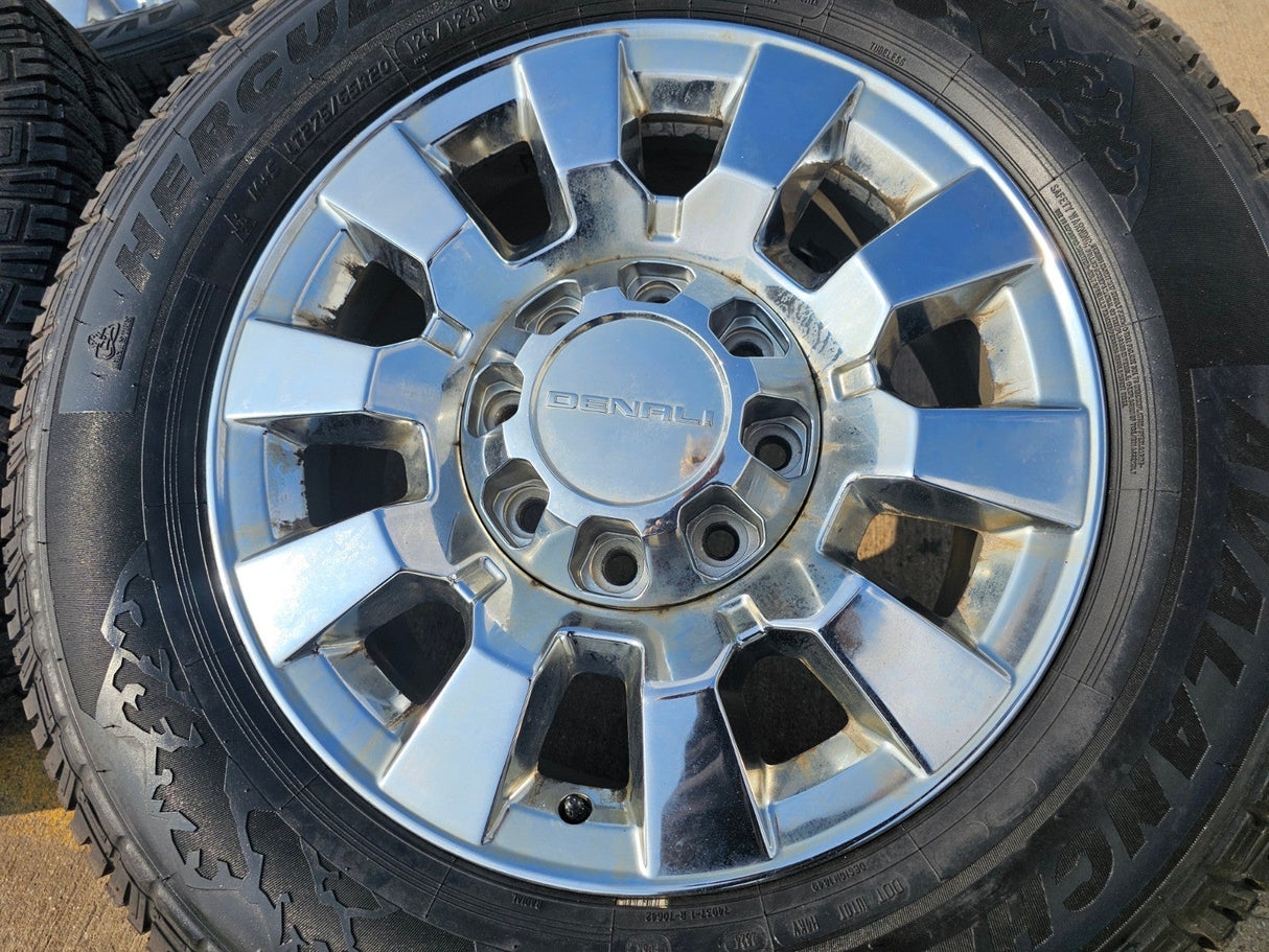20" GMC Sierra 2500 3500 DENALI OEM 5704 wheels rims tires HERCULES Texas Truck Tire