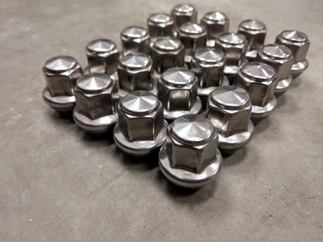 (20) OEM Ford lug nuts polished Mustang OE 14x1.5 2017 2018 2019 2020 2021 2022 Texas Truck Tire