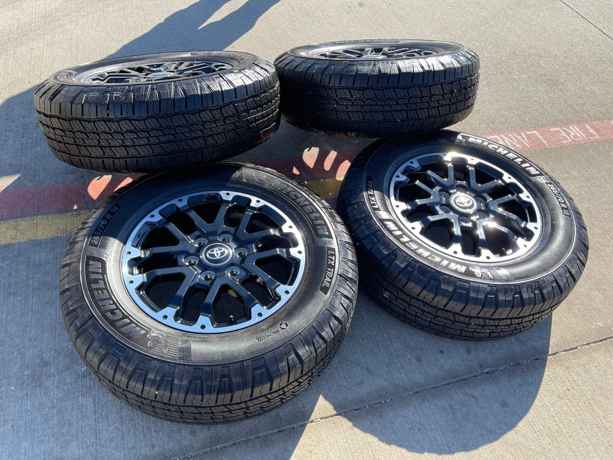 18" Toyota Tundra TRD OEM black wheels rims 75273 Sequoia 2024 2025 2026 NEW Texas Truck Tire