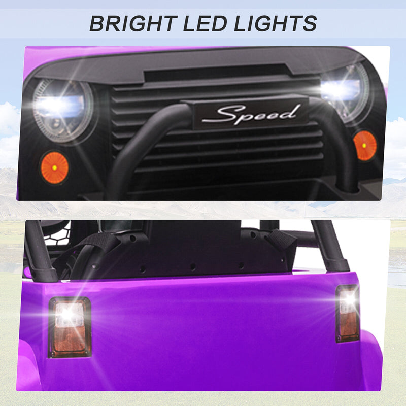 12V Kids Ride-On Truck with Remote Control, Power Wheels, and LED Lights