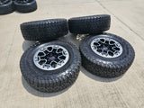 17" GMC Sierra Chevy Silverado OEM Beadlock wheels rims Canyon FALKEN A/T3 NEW Texas Truck Tire