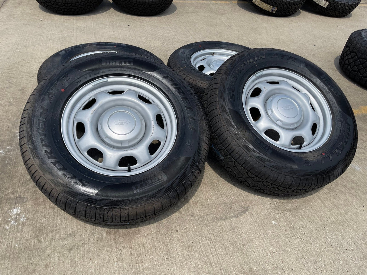 17" Ford F-150 OEM rims wheels 3857 tires steel 2024 2025 2026 PIRELLI A/T NEW Texas Truck Tire