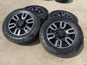20" GMC Sierra AT4 2500 3500 OEM wheels rims 5950 Silverado tires TOYO A/T3 Texas Truck Tire
