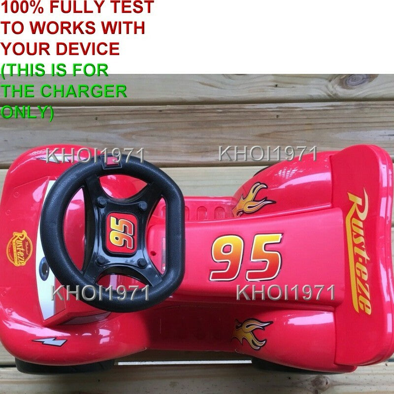 6V AC Wall Charger Adapter for Disney Pixar Cars 3 Lightning McQueen 95 Ride-On Toy