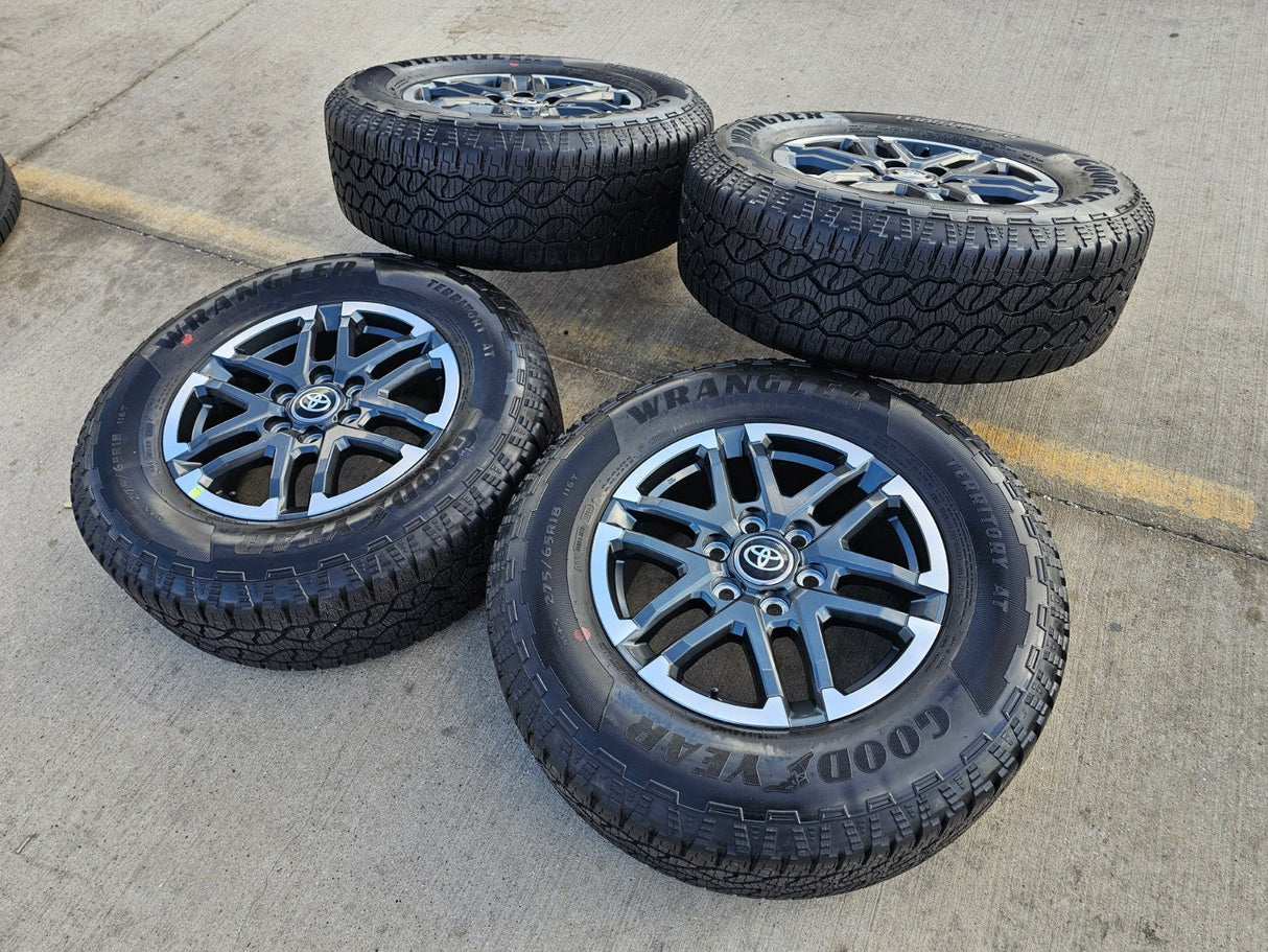 18" Toyota Tacoma 4Runner TRD OEM 10641 wheels rims 2024 2025 2026 NEW GOODYEAR Texas Truck Tire