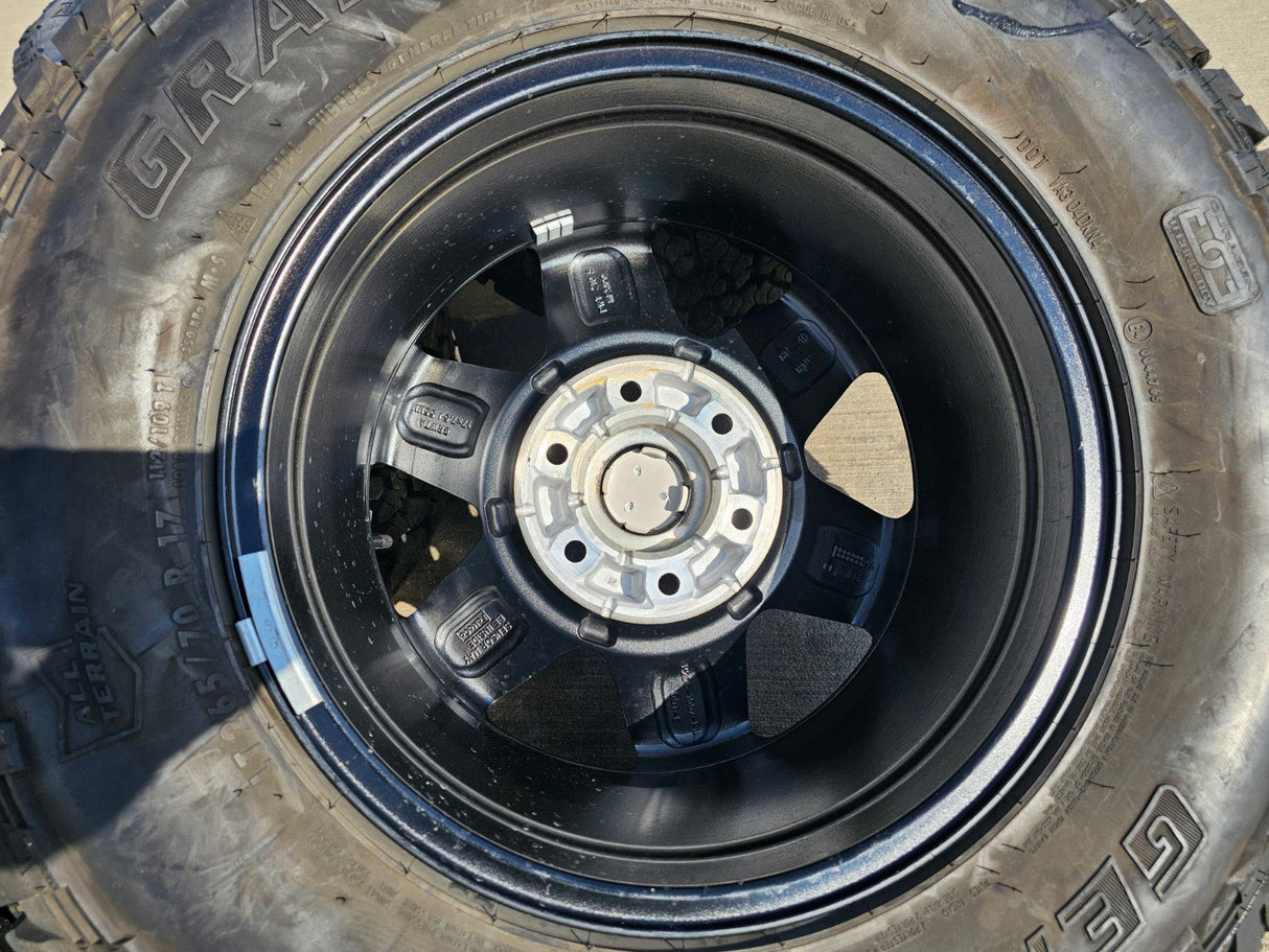 17" Ford Bronco wheels rims 95292 10383 SASQUATCH Ranger 2024 2025 GENERAL A/TX Texas Truck Tire