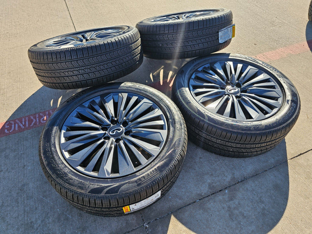 22" Infiniti QX80 QX56 Nissan Titan Armada OEM 94236 wheels rims 2025 2026 NEW Texas Truck Tire