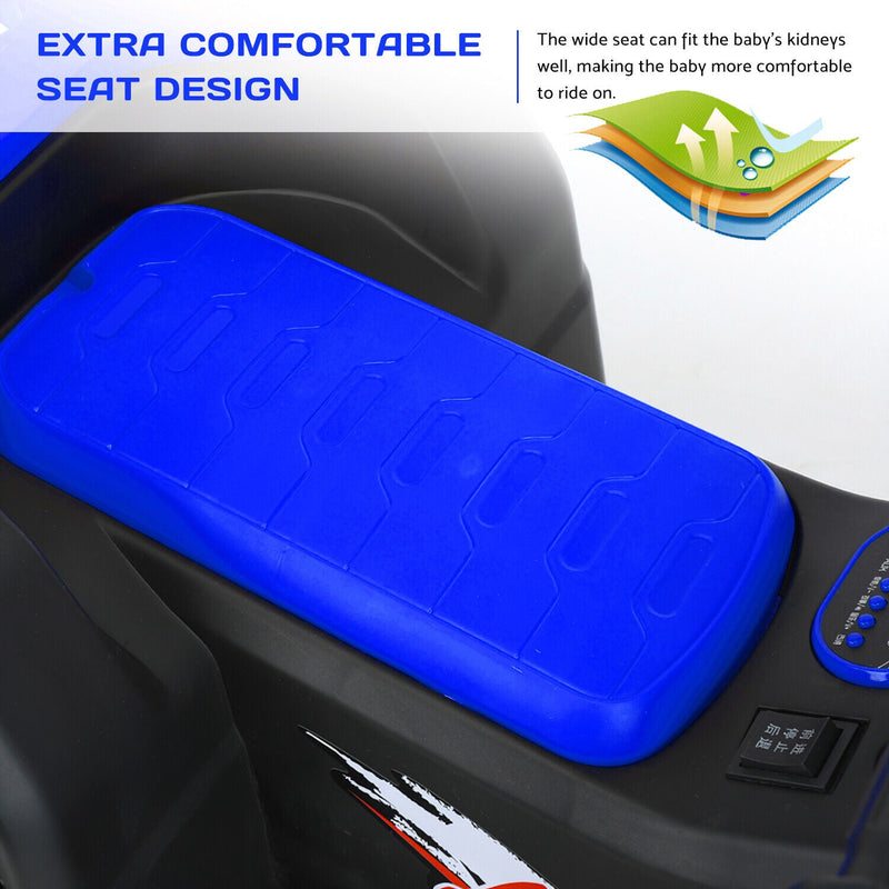 Electric ATV Ride-On Car with MP3 Player and LED Lights - 6V Battery Powered, 4-Wheeled Beach Cruiser